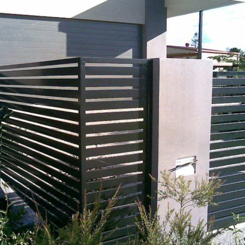 Modern Garden Aluminium Horizontal Fencing Screen Privacy Fence Panel Slat Aluminum Fence