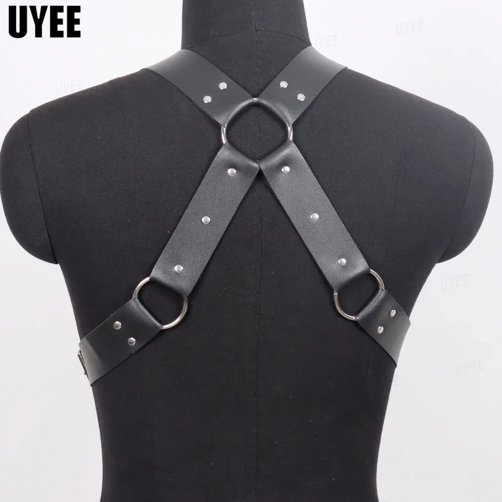 UYEE – ceintures de harnais pour hommes BDSM, Bondage Gay, poitrine, Cage, sangle, hauts fétichistes exotiques, Costume Rave pour adultes