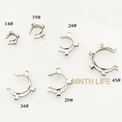 Imagen 2 del producto Juego de clips de junta de plástico para laboratorio, abrazadera Keck, clips Keck de laboratorio para vidrio, clip de interfaz cónica estándar, junta de vidrio a tierra