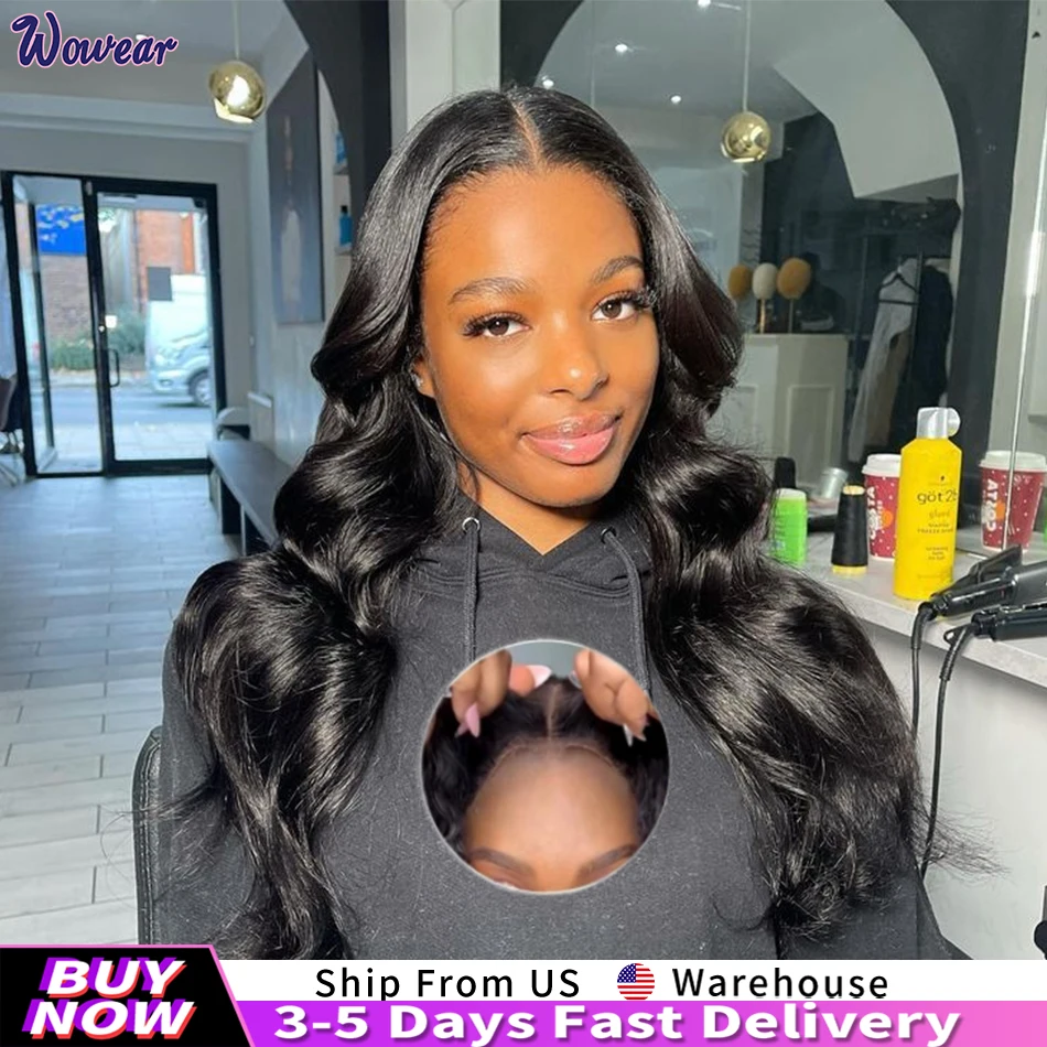 

Glueless Wig Human Hair Ready To Wear Body Wave Lace Front Wig 5x5 200 Density Wear And Go Glueless Human Hair Wig for Women