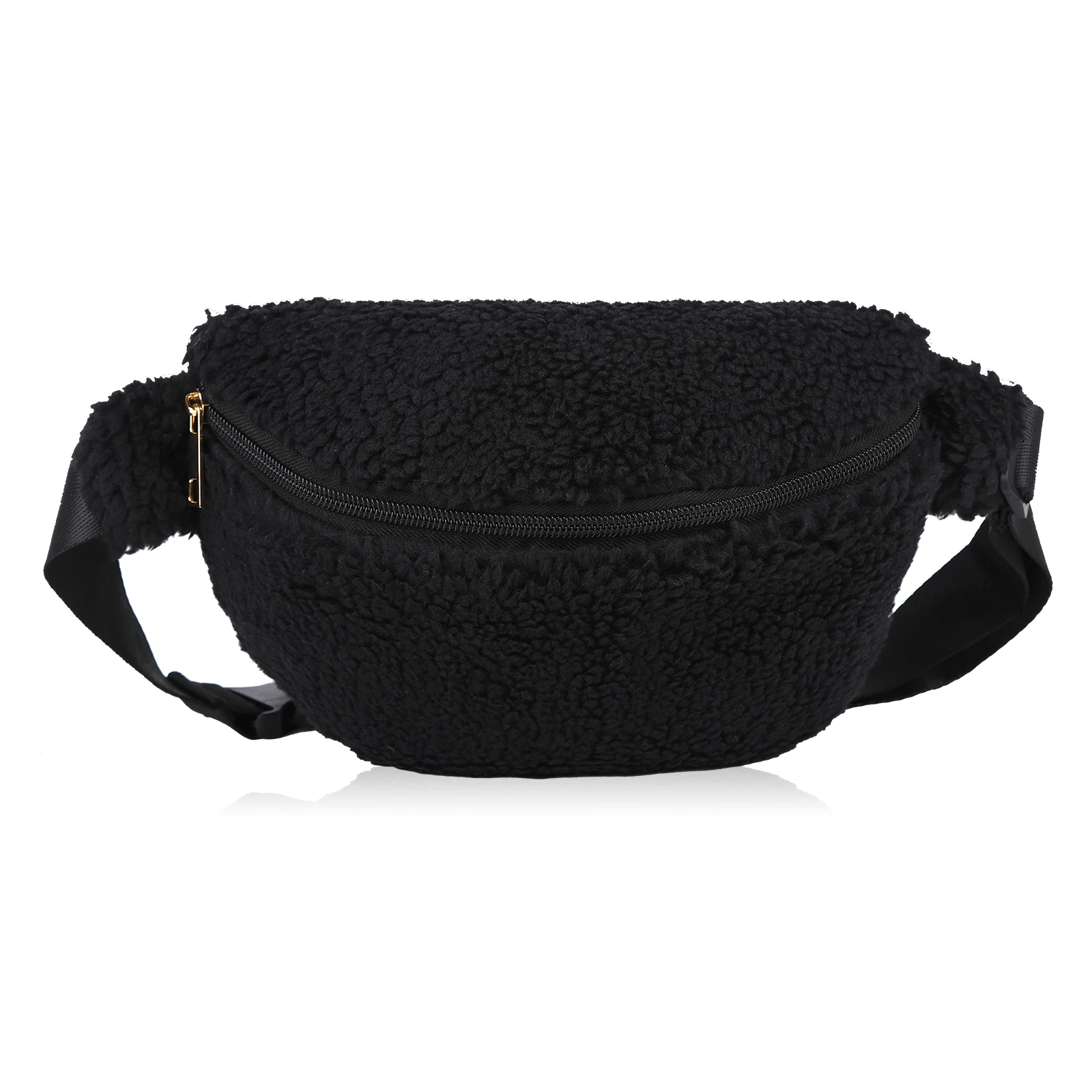 Women\'s Teddy Fur Bag Soft Fashion Waist Packs Casual Versatile Waist Bag Adjustable Belt Crossbody Teddy Bag Bumbags Fanny Pack