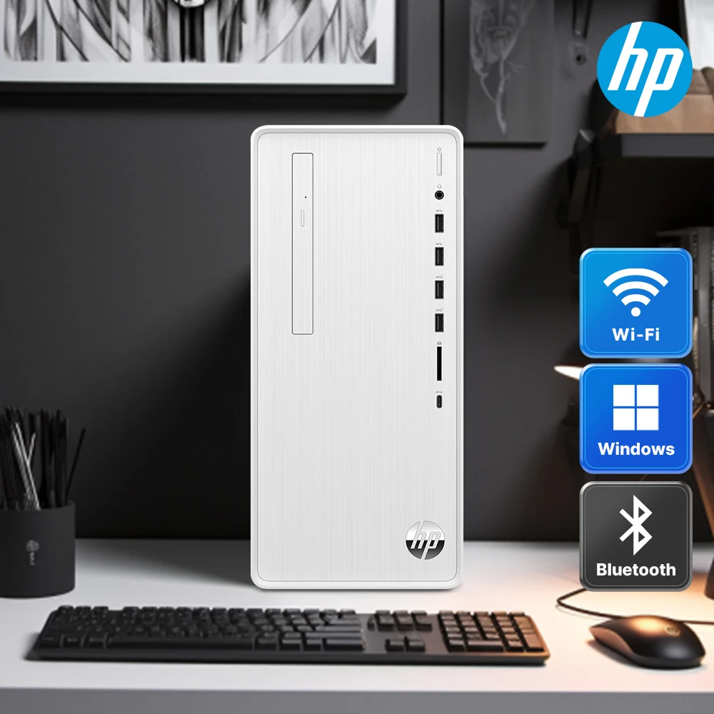 HP Pavilion White Edition office desktop (Intel i7/8GB/256GB/Win 11 Home/1 year AS) TP01-3005KR student office computer for students