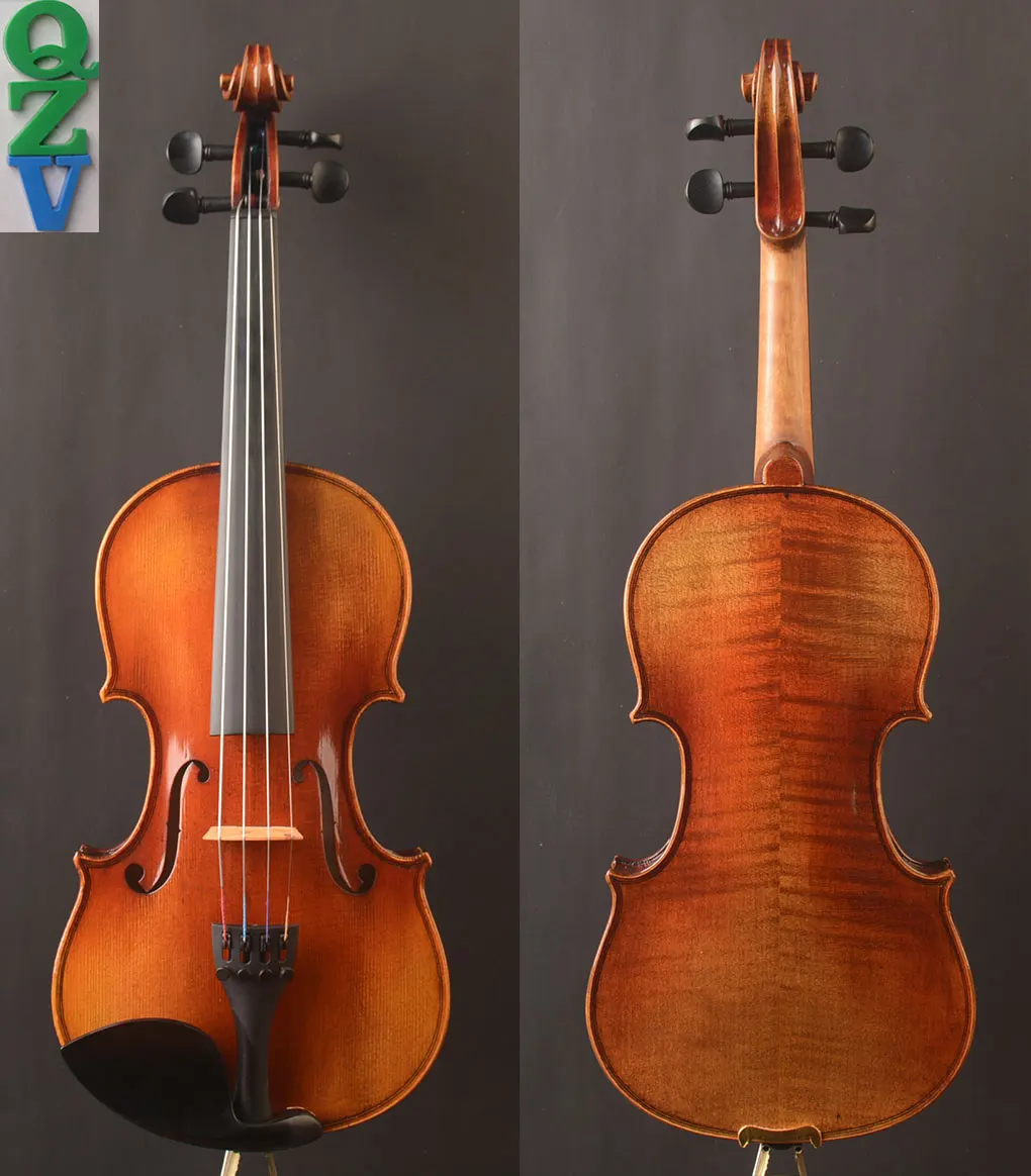 Lady or kid size violin !7/8  body length 341mm.Solid wood,Handmade Slight oil antique.orchestra level