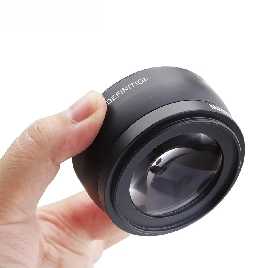 0.45X 46 49 52 55 58 mm Obiektyw szerokokątny z makro szklanymi obiektywami optycznymi do obiektywów Canon Nikon Pentax Akcesorium High Definition — zdjęcie 2