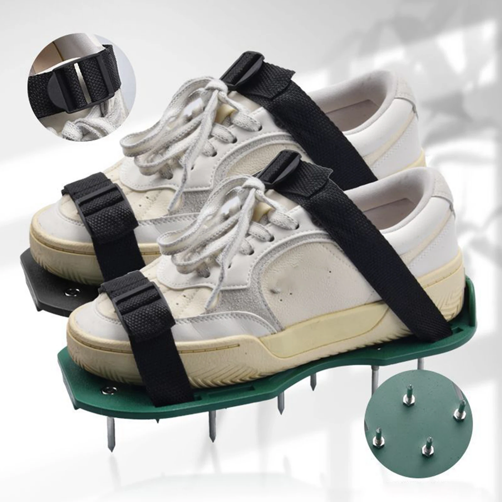 Lawn Aerator Shoes Lawn Spikes Aeration Shoes Aerating Sandals  Practical Premium Adjustable Nails Lawn Sandals for Patio Grass