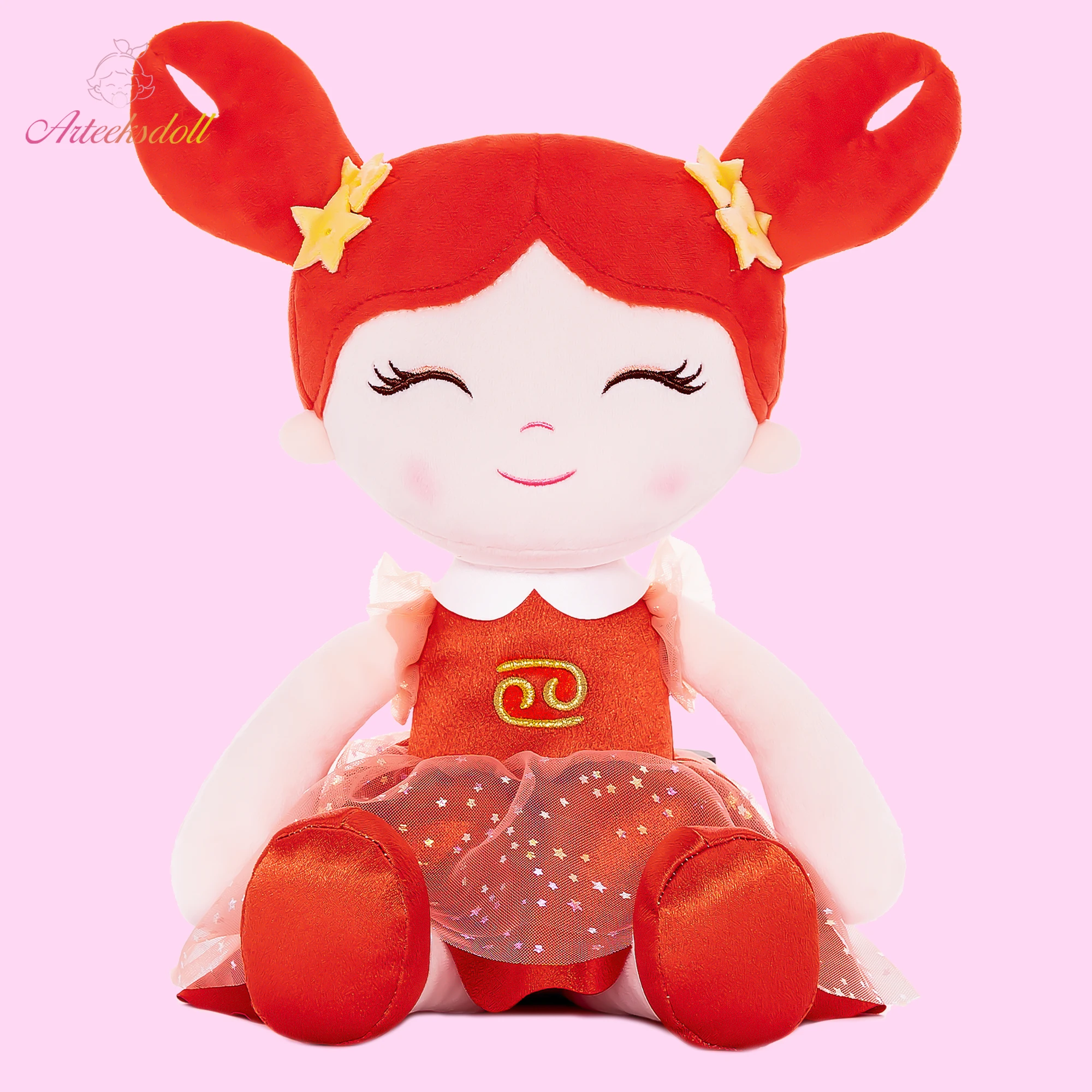 

16 inches Baby Girl Gifts Plush Doll Canceri Constellation Doll In Tangerine Skirt With Gift Box for Christmas Gift