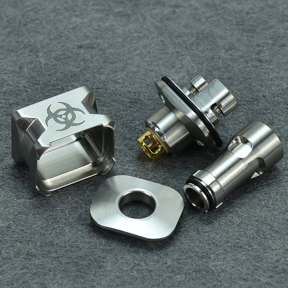 Protokoll atom B-HZRD biohazard edition style bridge rba für boro/billet/bb mod air pin vs docht bridg'd v2 style rba bridge