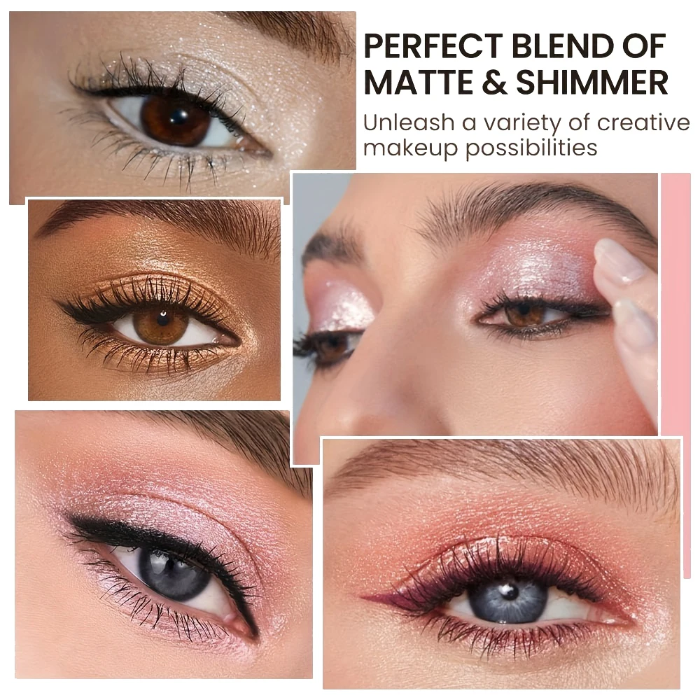 لوحة ظلال عيون وأحمر خدود مكونة من 12 لونًا - غير لامعة/لامعة، استخدام العين والوجه، كونتور، هايلايت، نباتي، معتمد، للجنسين، آمن للبشرة #3