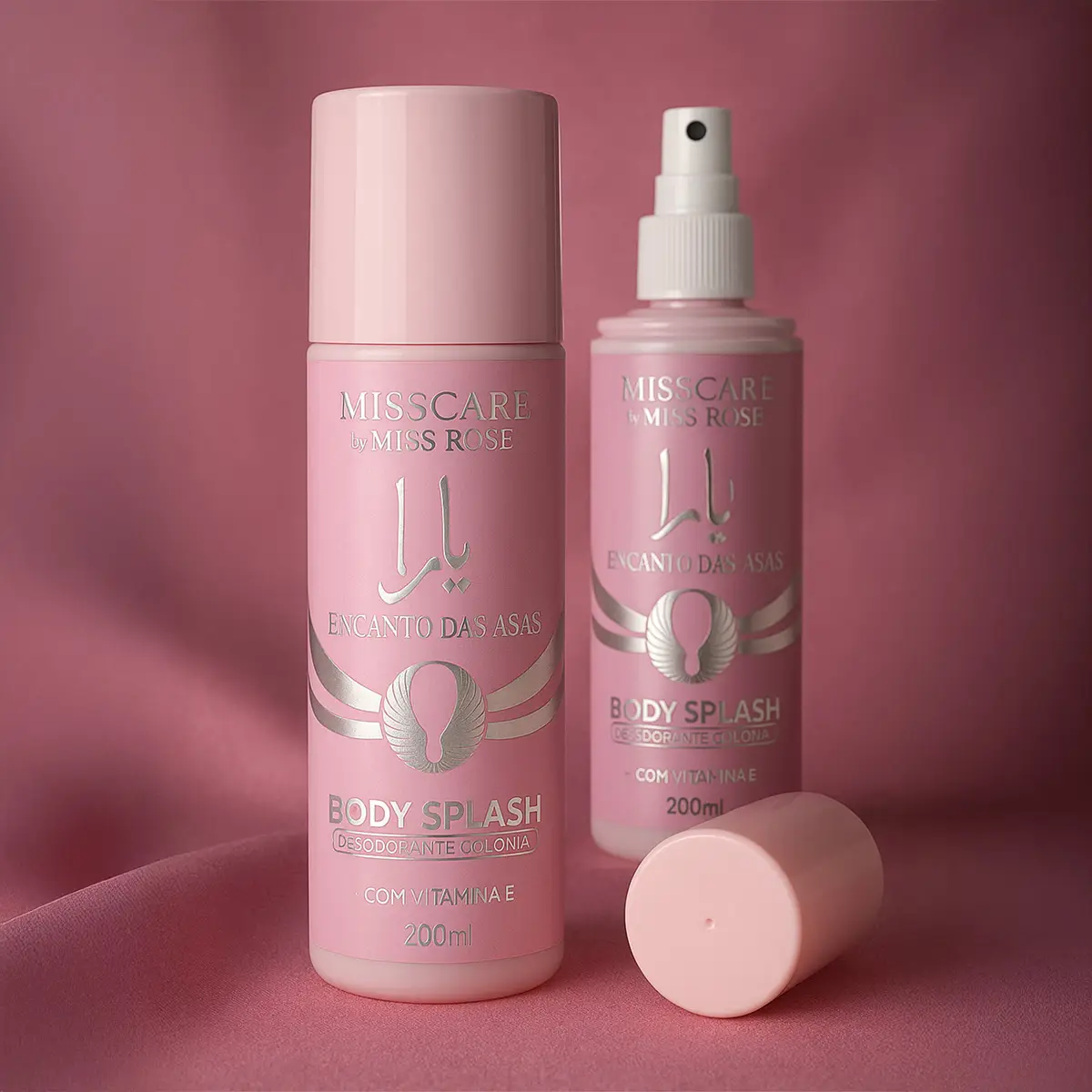 Body Splash Feminino Encanto das Asas 200ml – Miss Care by Miss Rôse · Desodorante com Vitamina E · Inspiração Árabe Yar a