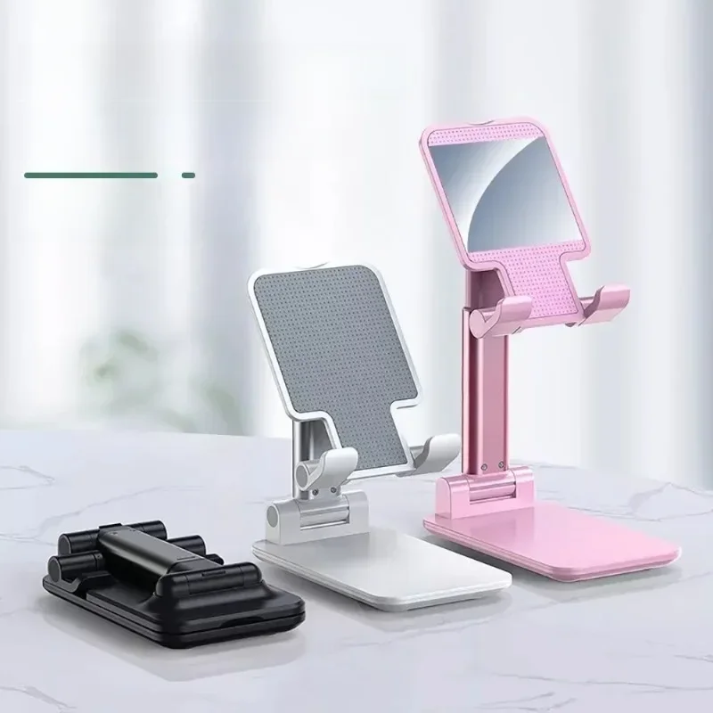 NOWOŚĆ T9 Metalowy uchwyt na tablet stacjonarny Składany stojak na telefon komórkowy na biurko Stojak na telefon komórkowy do iPhone'a iPad Regulowany — zdjęcie 2