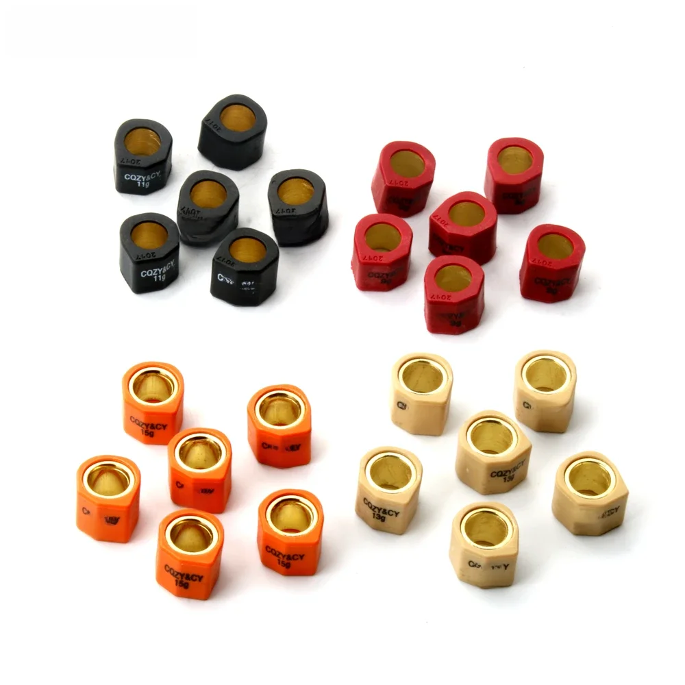 6PC zestaw rolek wyścigowych waga 20x17mm 9g 11g 13g 15g dla skutera Daelim Otello SG125 F1 S2 S3 NS125 — zdjęcie 2