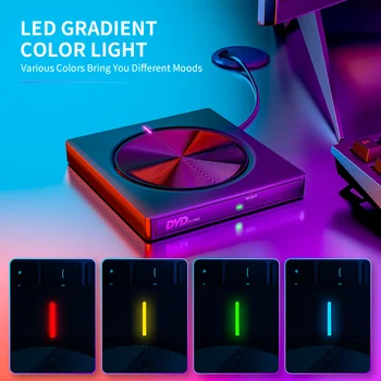 外接 CD/DVD 光碟機 - 8 合 1 USB 3.0 手提式 DVD 讀寫器 ROM 光碟機,相容於筆記型電腦、桌上型電腦、Mac、Windows 系統 10 最佳銷售 USB DVD - №7