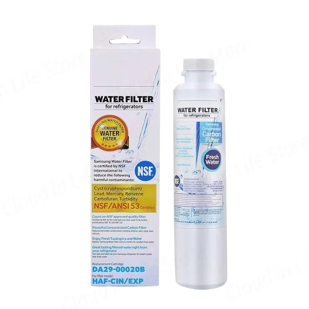 Replacement Water Filter for Samsung DA29-00020B DA29-00020A HAF-CIN EXP RF-999 NSF Certified High Flow BPA Free Install Pro Max