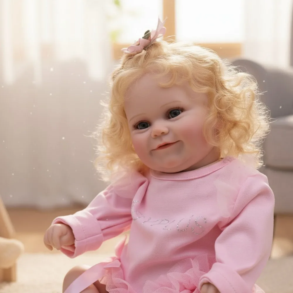 

Cloveray 22-дюймовая реалистичная кукла реборн, супер кавайная виниловая кукла, высокое качество, игрушка ручной работы, детский подарок на день рождения, Рождество