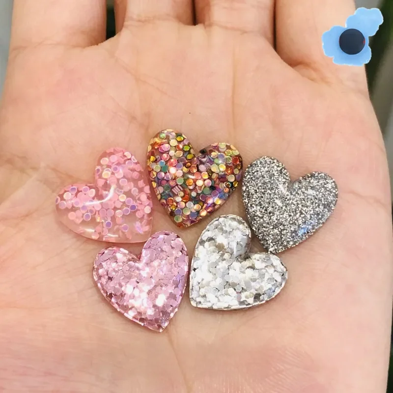 Nouveauté 1 pièces en forme de coeur paillettes colorées accessoires de chaussures boucle de chaussure pour breloques chaussures ajustement bracelets cadeaux pour enfants