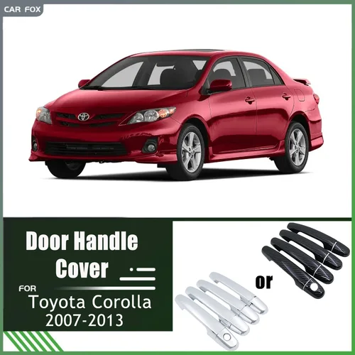 Cubierta cromada para manija de puerta, embellecedor para Toyota Corolla E140 E150 2007-2013 2008 2009 2010 2011, accesorios para coche, pegatinas, estilo ABS