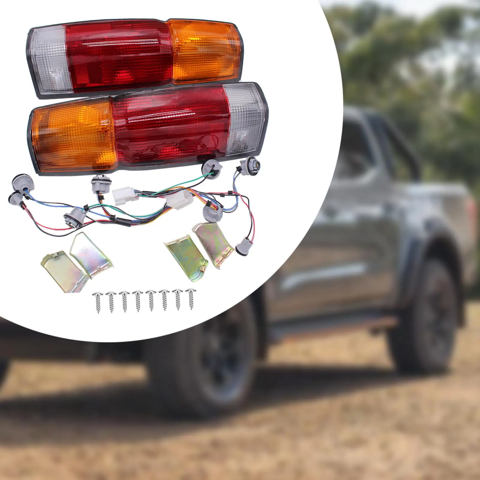 Tail Light Assembly Set Easy Installation Repair Ni2800103 Driver and Passenger Side Headlights for Nissan D21 Pickup 1986-97