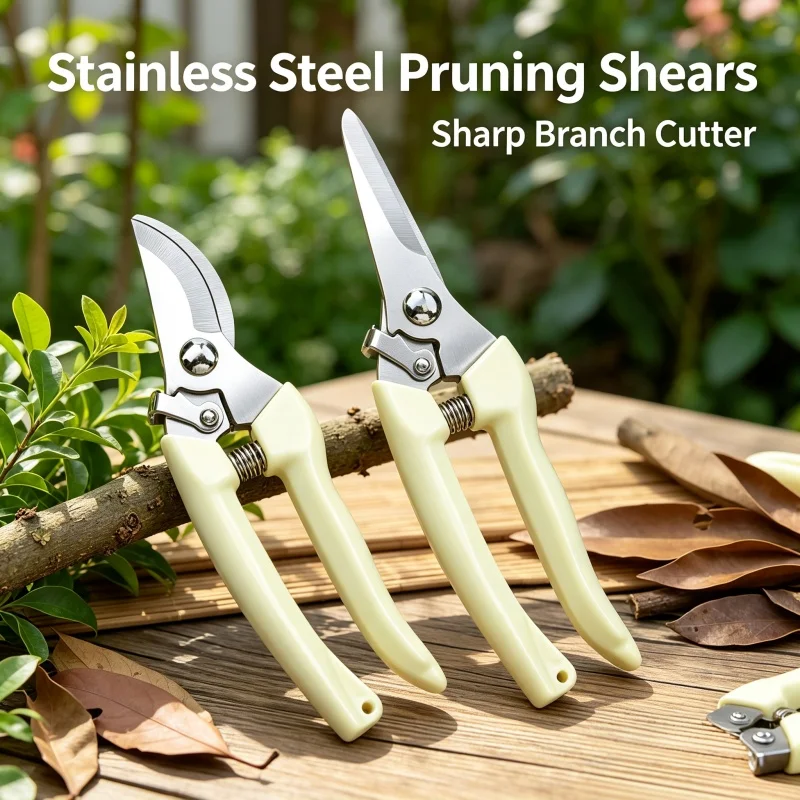 Pruning Shears Stainless Steel Garden  Multifunctional Branch Cutter Hand Pruner for Plant Flower Tree Trimming Garden  Tool