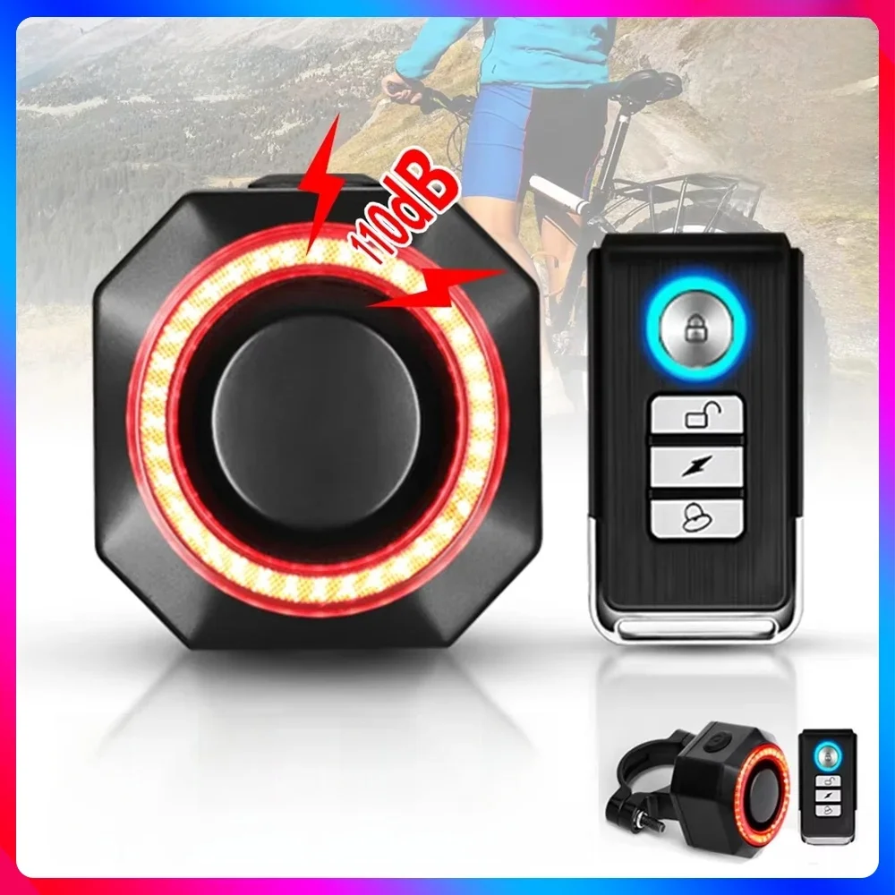 AliExpress Hollarm Smart Bike Taillight Alarm Anti Theft Burglar Bicycle Light Alarm USB Charge Smart Brake Sensing Remote Control Tail Lam
