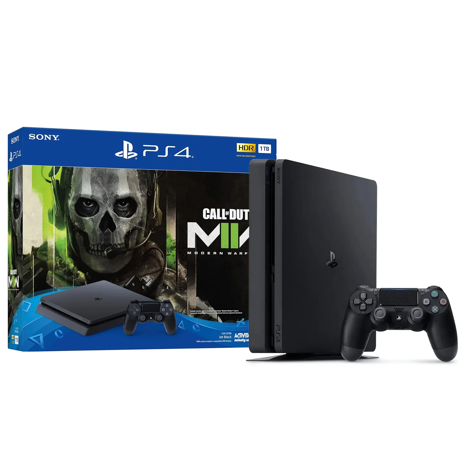 Sony PlayStation 4 Slim Call of Duty Modern Warfare II Bundle 1TB PS4 Gaming Console, Jet Black