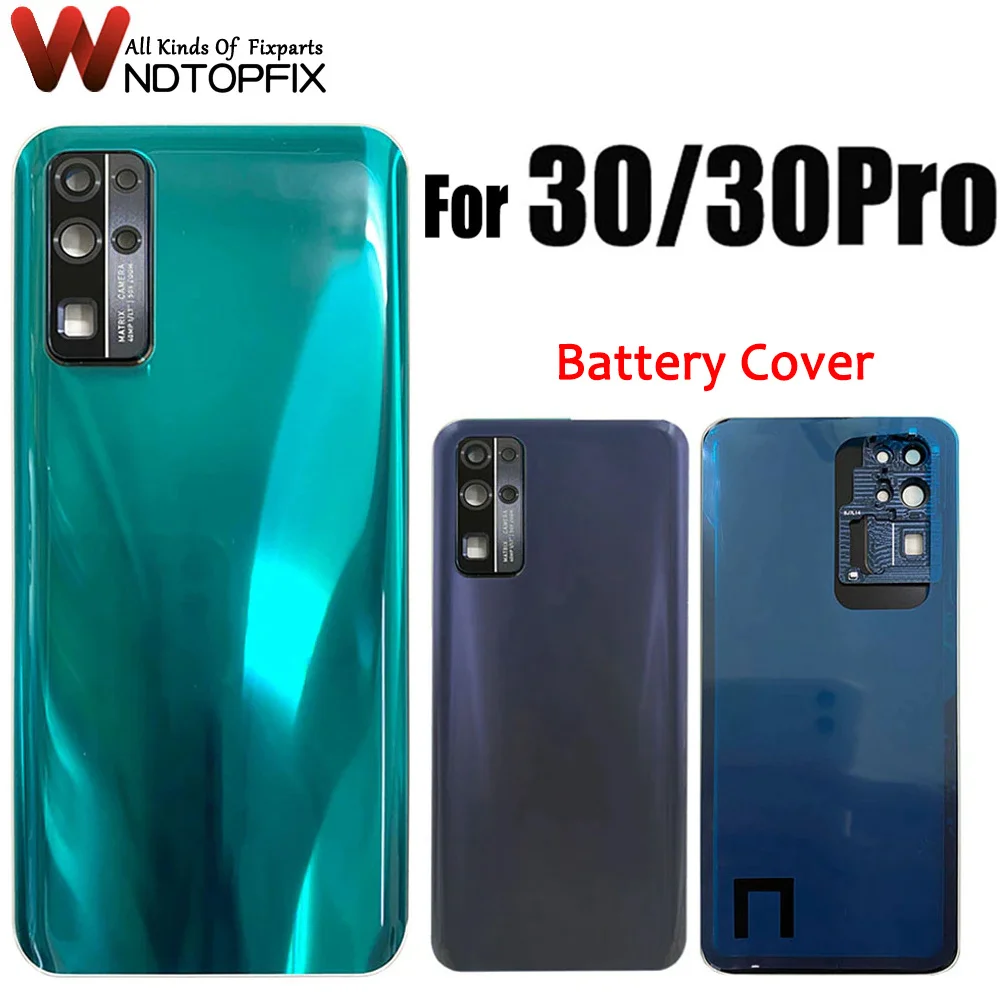 Back Glass For Honor 30 Pro Battery Cover Rear Panel Door Housing Case + Glue For Honor 30 Battery Cover For Honor 30Pro Housing