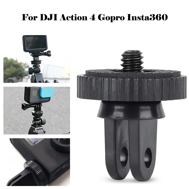 1/4 Screw Universal 360 Swivel Converter Mini Tripod Adapter for Insta360 X4 Go3 One X3 DJI Action 4 Gopro 12 11 9 Action Camera