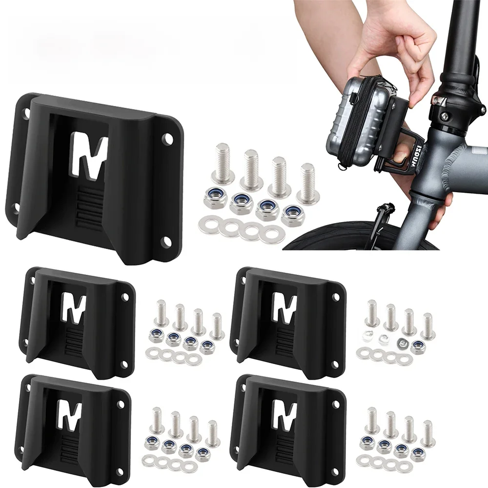 AliExpress Shunmaii 1-10pcs Folding Bike Pig Nose Bag Adapter for Brompton Bicycle Waterproof Front Carrier Block Adapter Package Carrier Holder