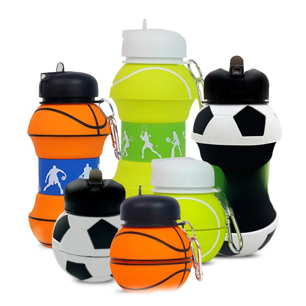 Bouteille d'eau pliable tasses tasse Sports de plein air basket-ball Football Baseball Tennis Golf école étanche Portable bouteille d'eau pour enfants