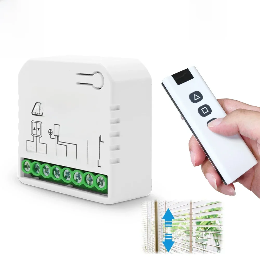 RF 433Mhz Żaluzje roletowe Moduł przełącznika kurtyny Pilot zdalnego sterowania 110V 220V 240V Inteligentny dom do rolet Elektryczny silnik żaluzji — zdjęcie produktu 7