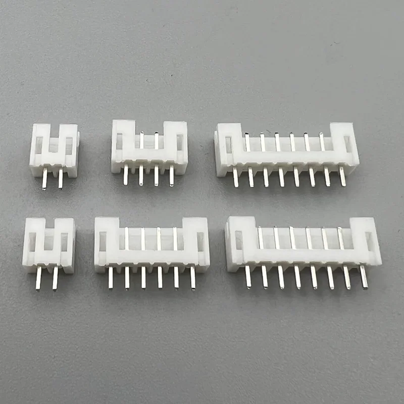 50szt JST PH 2.0 2P 3P 4P 5P 6P 7P 8P 9P 10P 11P 12-pinowy nagłówek 2.0mm męski materiał PH2.0 2mm Złącza Przewody PH-A proste kołki — zdjęcie 2