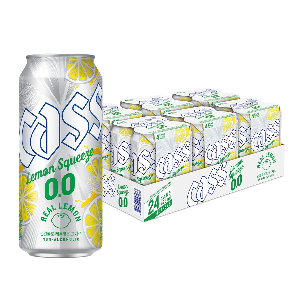 كاس 0.0 ليمون سكويز زيرو 473 مل × 24 علبة نكهة بيرة خالية من الكحول #1