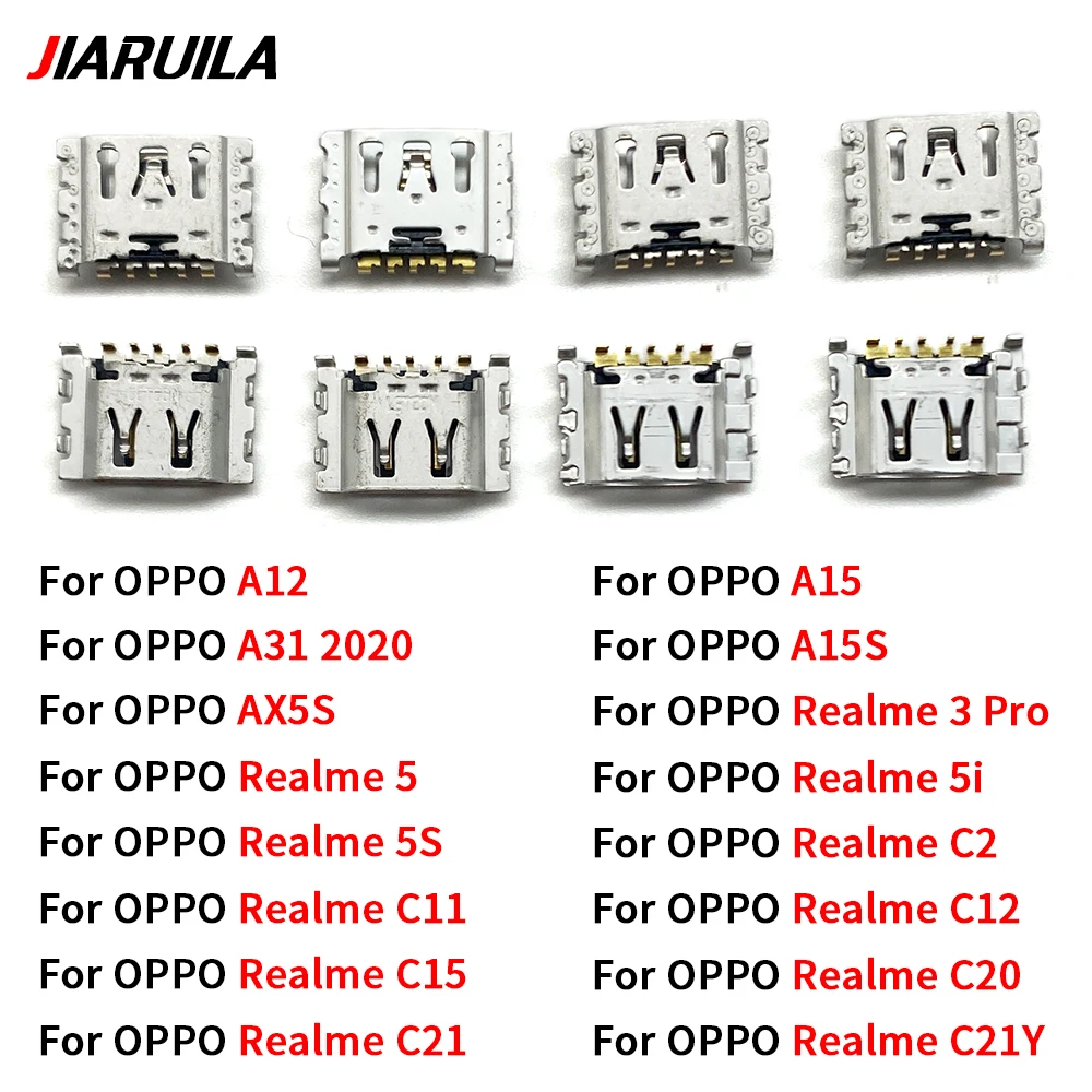 10-50Pcs Micro USB Jack Charging Socket Charger Port Plug Dock Connector For Oppo A12 A15 A31 2020 A1k For Oppo A5s For Oppo