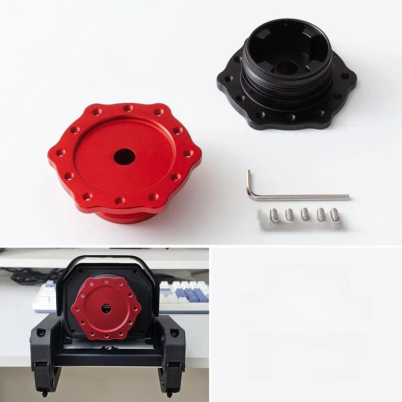 Adapter ze stopu aluminium 70/73mm do kierownicy do gier PXN V10 Laishida PXNV10pro, akcesoria do modyfikacji podstawy, MOD — zdjęcie produktu 7