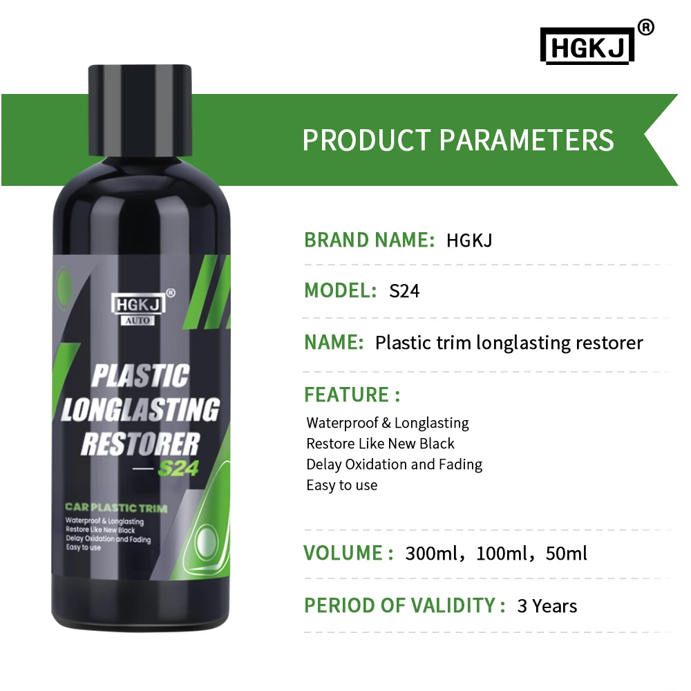 Plastic Restore Agent Long-Lasting Back To Black Gloss Shiny Leather   Exterior Repair Refurbishment Paste for Auto HGKJ S24