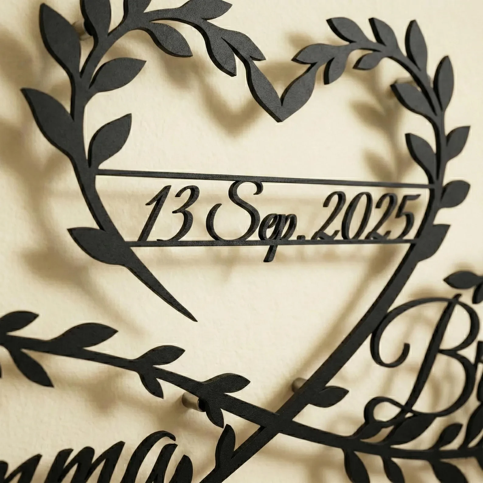 Personalized Infinity Heart Metal Wall Art with Names & Date, Wedding Anniversary Gift,Valentines Day Gifts