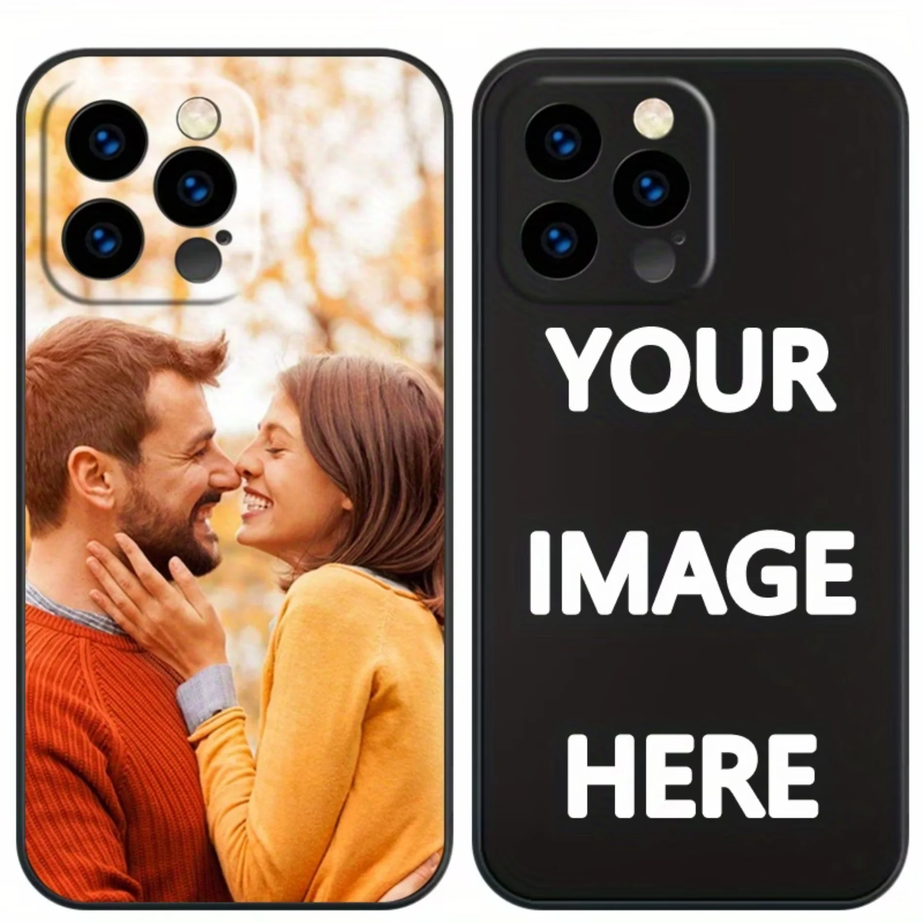 Image of Lade dein eigenes Foto hoch: DIY personalisierte Silikonhülle für iPhone 12 14 15 11 17 16 18 13 Pro XS Max 8 7 Plus Air 16e 17e Weiche Hülle