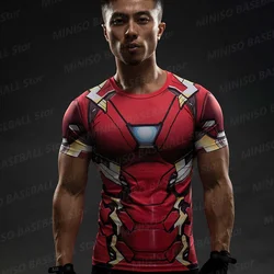 New Summer Boy Marvel Comics Superhero Iron Man Casual O-Neck T-Shirt for Men 3D Printed Tony Stark Kid/Adult Quick Drying Tee