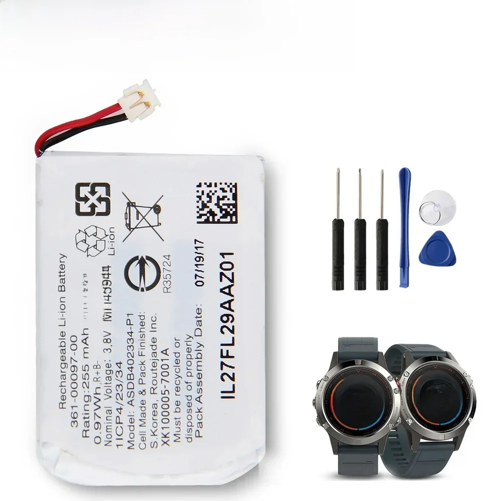 Wymienna bateria 361-00096-00 do Garmin Fenix 5S 361-00097-00 do Fenix 5 Fenix 6 361-00098-00 do Fenix 5X — zdjęcie produktu 7