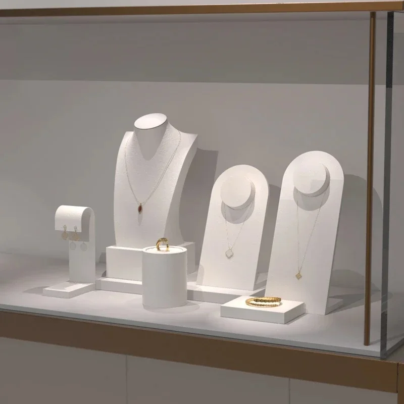 High-End Showcase Sieraden Display Rekwisieten, Ringen, Kettingen, Oorbellen Display Rekken, Tellers, Sieraden Display Sets En Tafels - afbeelding 2