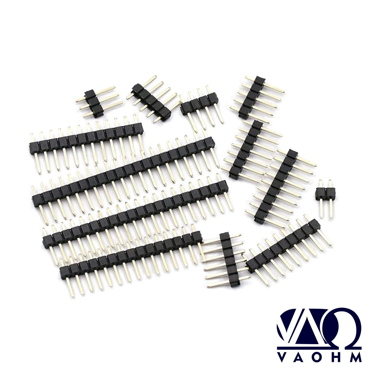 2.54mm STRAIGHT ANGLE PIN HEADER (180°) 100PCS 2P/3P/4P/5P