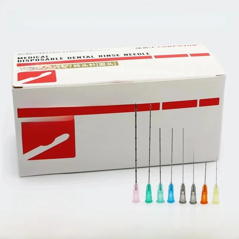 Micro canule à pointe émoussée, aiguille d'injection médicale, 18G 21G 22G 23G 25G 27G 30G, extrémités unies, seringue à pointe d'aiguille Endo crantée