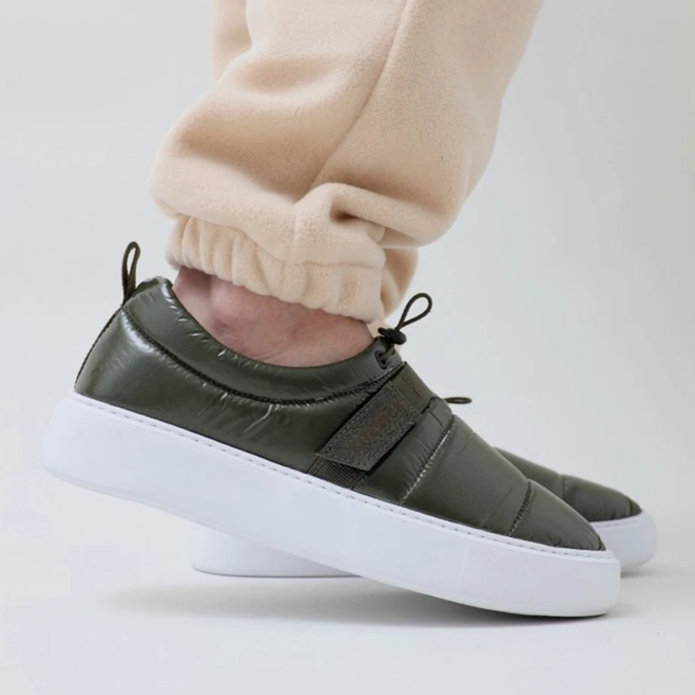 FOH Store Men Shoes GREEN Color Non Leather Elastic Band 2023 Spring and Fall Seasons New Fashion Casual Breathable Sneakers Suits Comfortable Solid Sole Office Fashion Wedding Walking Lightweight 137