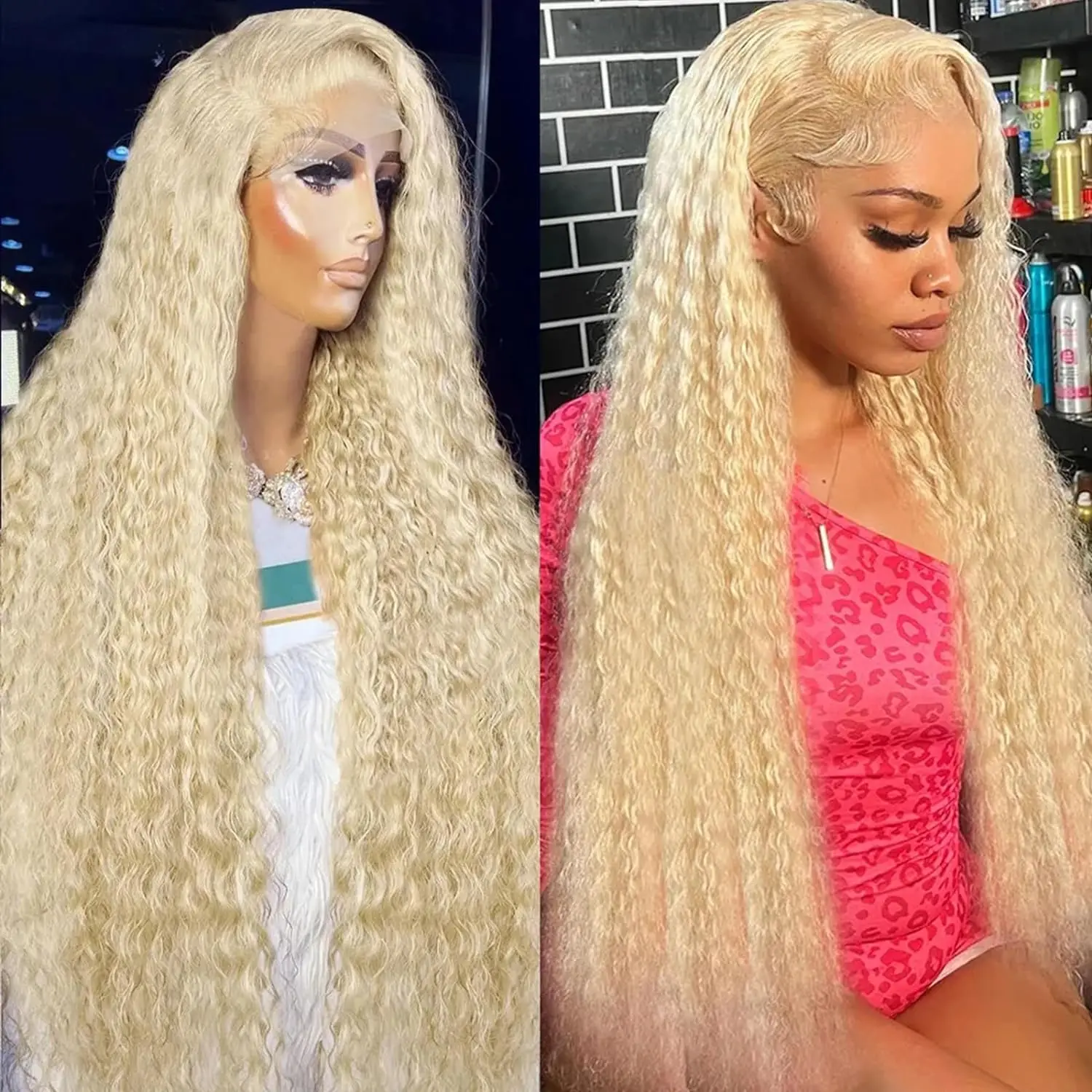 613 Blonde Deep Wave Lace Front Wigs Human Hair 13x6 HD Lace Frontal Wigs 30 inch 13x4 Lace Front Wig Pre Plucked Glueless Wigs