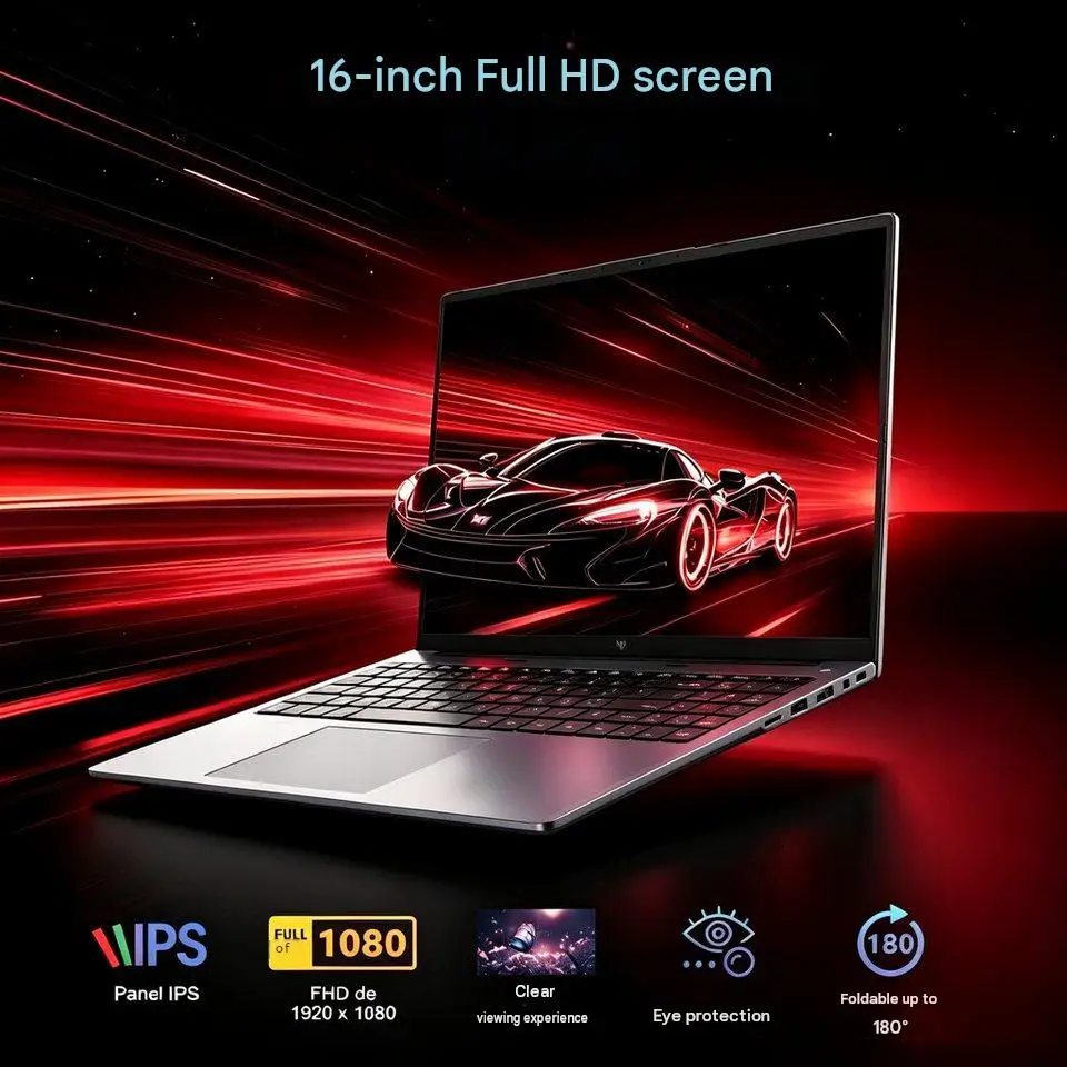 ACEMAGIC S16, portátil de 16 pulgadas, 24 GB de RAM LPDDR5, SSD de 512 GB, AMD Ryzen 7 H255, Windows 11 Pro, WiFi 6, AMD Radeon. ™ Teclado retroiluminado de 780M, con una frecuencia de hasta 4,9 GHz, 180. ° Plegable