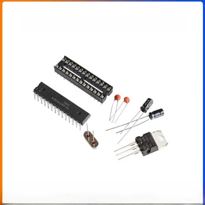 Zestaw ATMEGA328P-PU BOOTLOADER + gniazdo DIP, kryształ 16MHz, płytka adaptera ATMEGA328P DIP-28, zestaw LM7805 — zdjęcie produktu 7