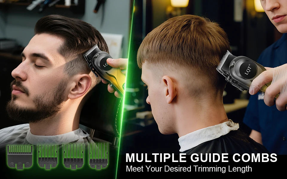 LQT Haarschneidemaschine Kabelloser Trimmer Elektrischer Haarschneider Wiederaufladbarer Haarschnitt Professioneller Trimmer für Männer – Detail 6