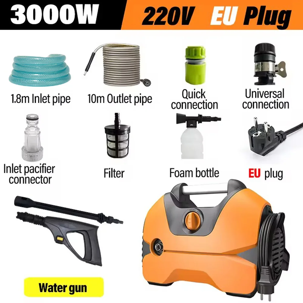 3000W Elektrische Hogedrukreiniger Draagbare Wassen Auto Pistool Veelzijdige Wasmachine Voor Tuinvloeren Thuis & Auto Wasmachine pistool