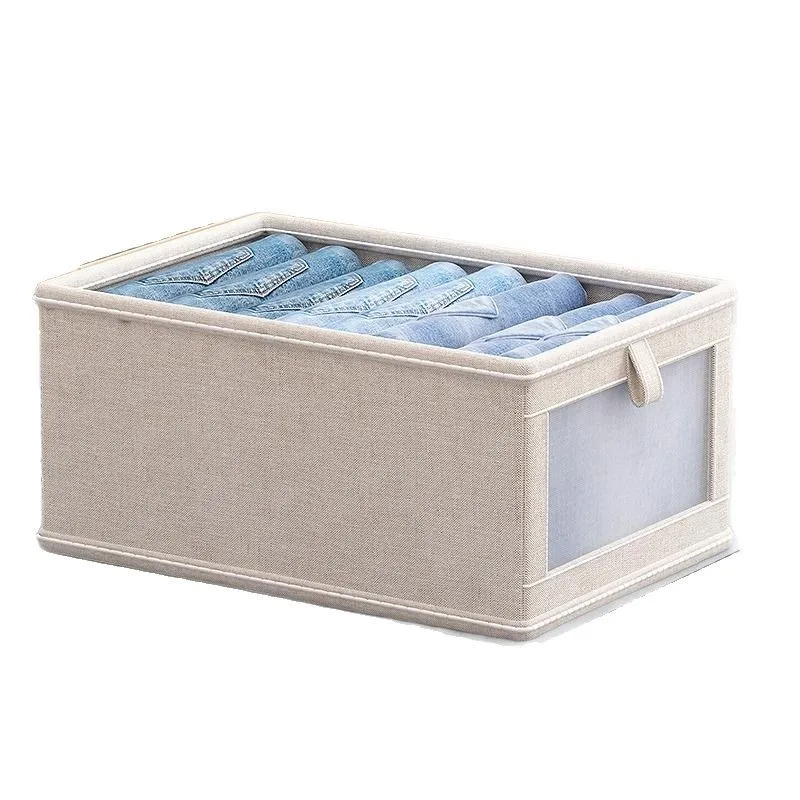 1 قطعة صندوق تخزين ملابس قابل للطي مع غطاء خزانة صندوق تخزين للملابس الداخلية الجوارب الرطوبة والغبار خزانة المنظم