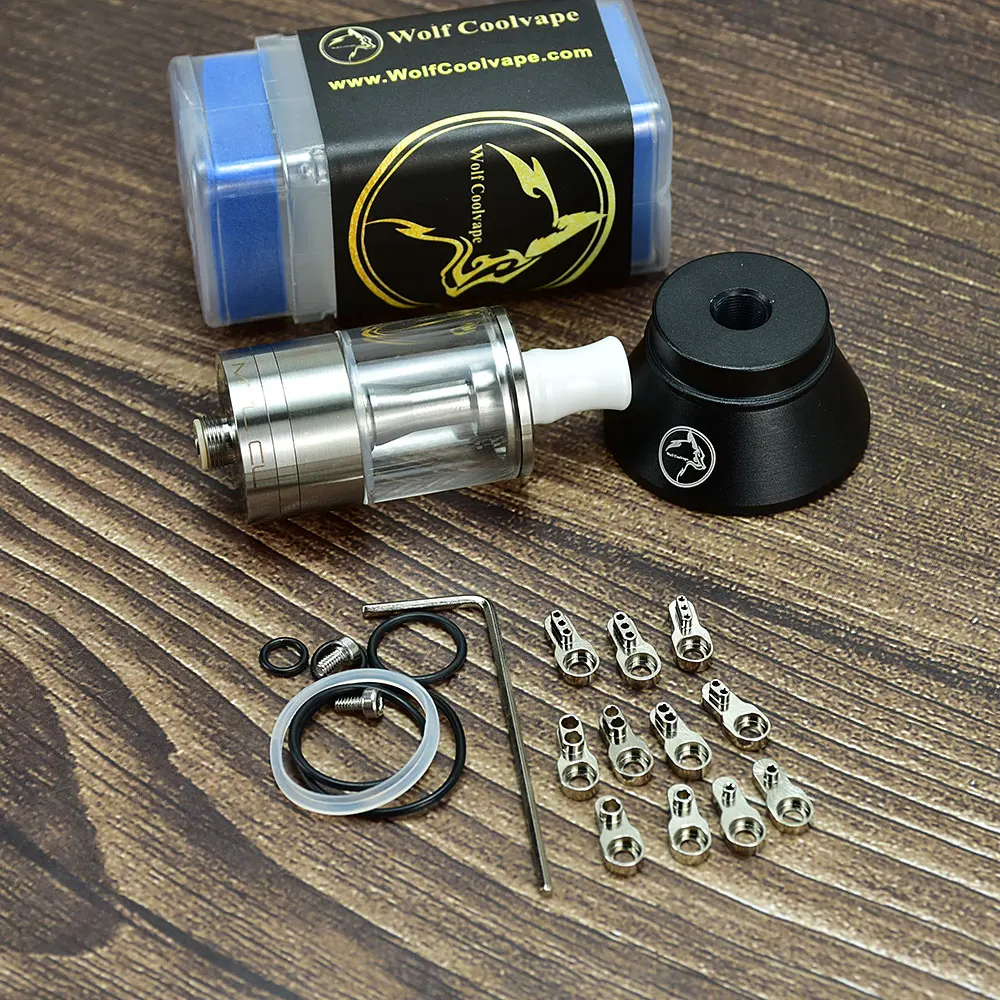 وولفكولي vape Dvarw MTL CL هيئة الطرق والمواصلات قابلة لإعادة البناء خزان البخاخة ، لفائف واحدة سطح السفينة ، خزان 22 مللي متر ، 316ss