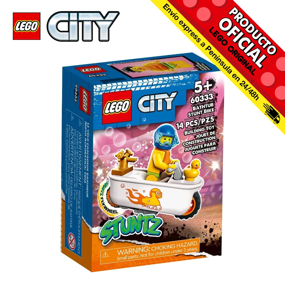 Lego CITY Bathtub Stunt Bike, 60333, Toys, Kids, Girls, Blocks, Pieces, Original, Shop, Official License, New, Bricks, Gift, Man, Woman, Adult